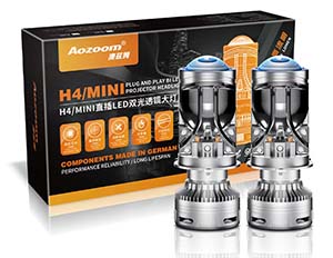 Aozoom H4 mini led projector lens ALH-01C-H4 75 watts